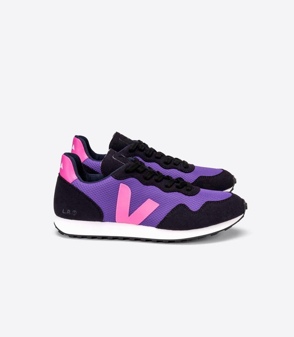 Veja Trainers Womens Purple/Black/Pink - Sdu Rec Alveomesh - ZFTS-73546